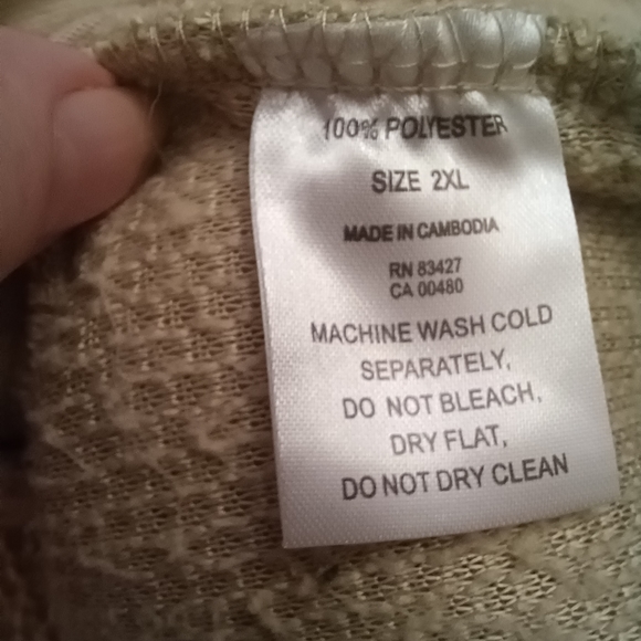 Live Oak Brand Oatmeal Quarter Zip Sherpa Jacket Men's Size 2X Unisex - Picture 5 of 7